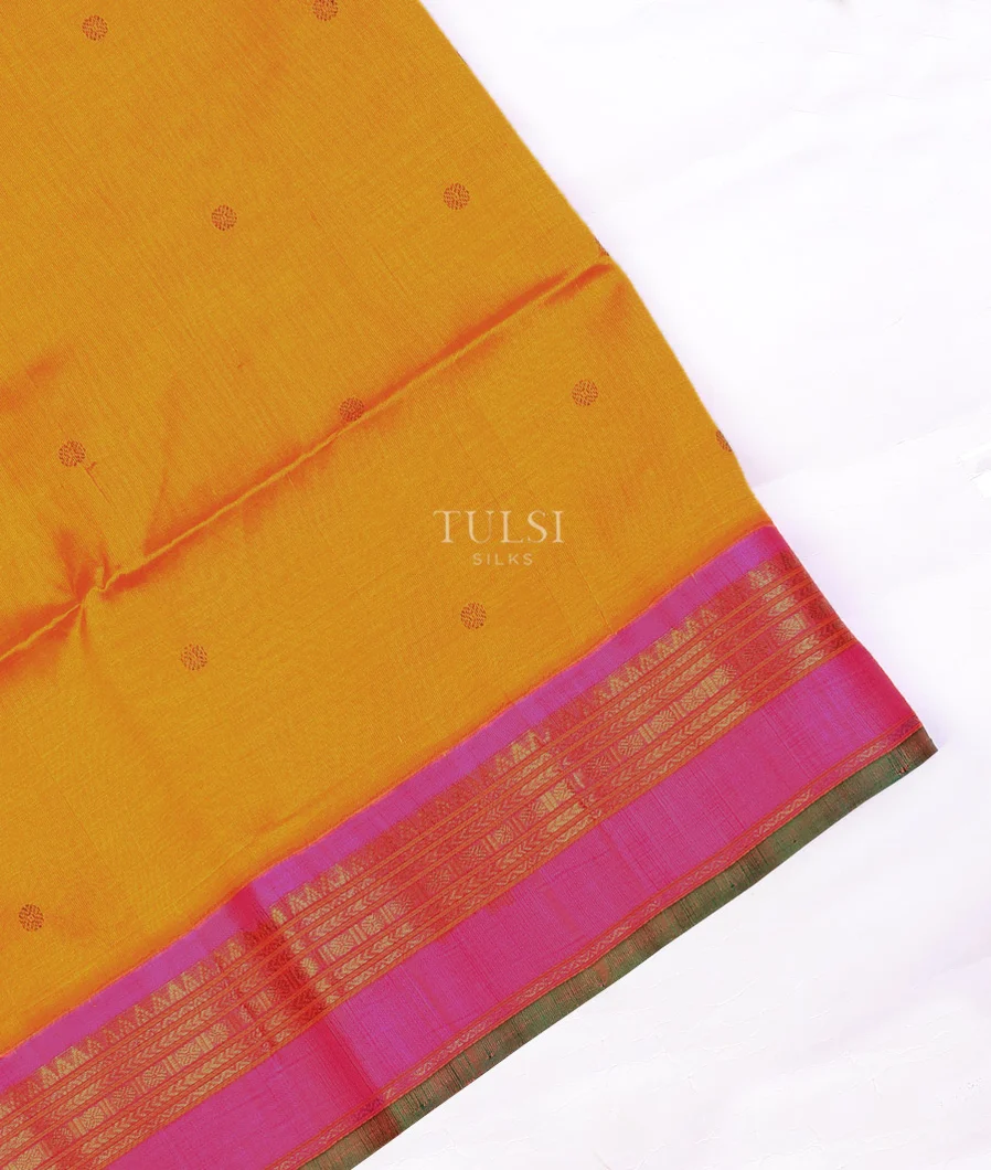 Yellow Silk Cotton Saree T739399-image
