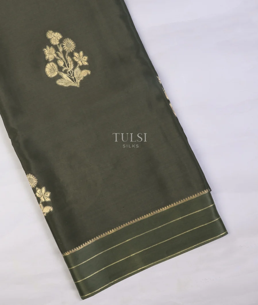 Grey Mysore Silk Saree T718636-image