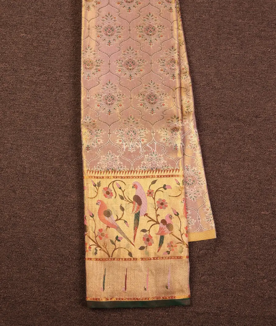 Lavender Pink Tissue Kanjivaram Silk Pavadai T730553-image
