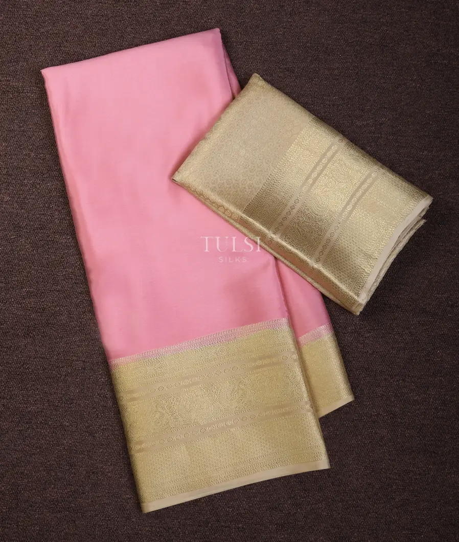 Pink Mysore Crepe Silk Saree T741572-image