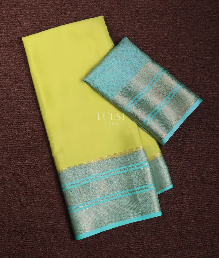 Green Mysore Crepe Silk Saree T741573-image