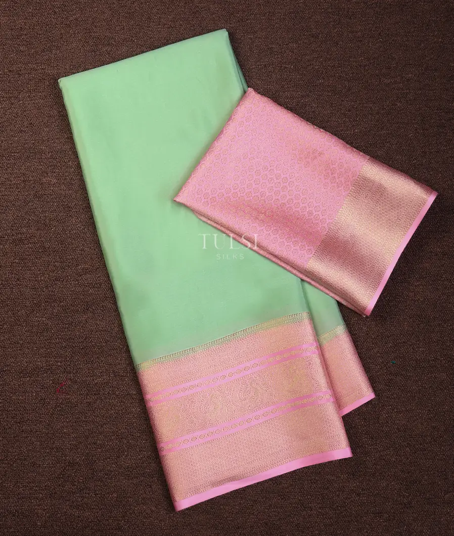 Light Green Mysore Crepe Silk Saree T741571-image