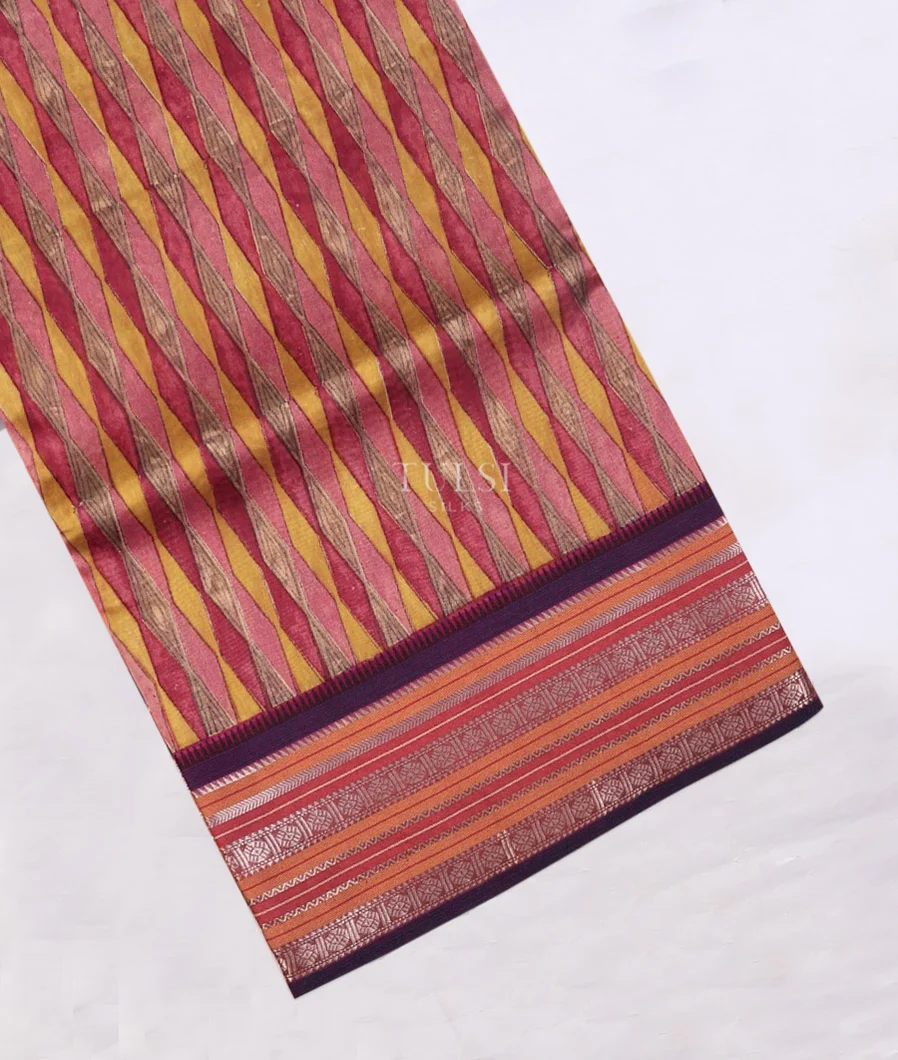 Multicolor Chanderi  Cotton Saree T692257 -1-image