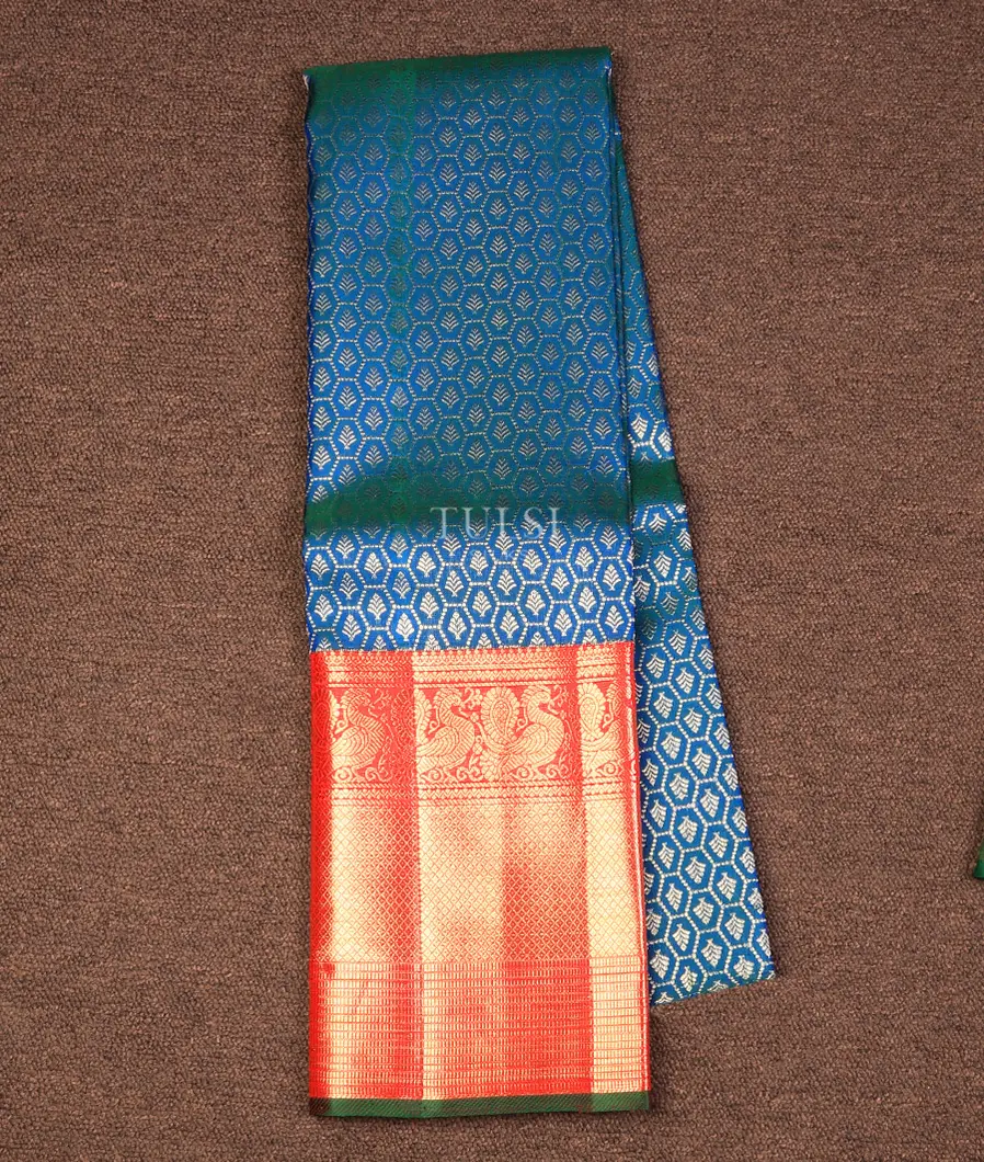 Blue Kanjivaram Silk Pavadai T742600-image