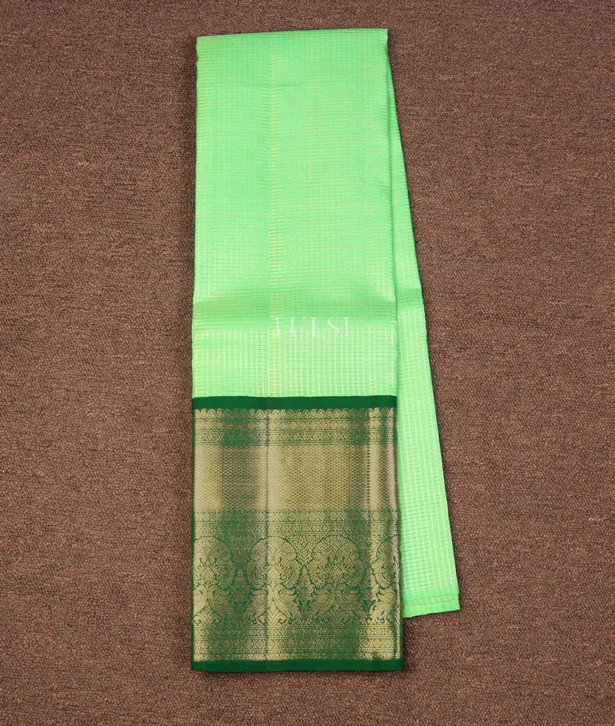 Green Kanjivaram Silk Pavadai T742602-image