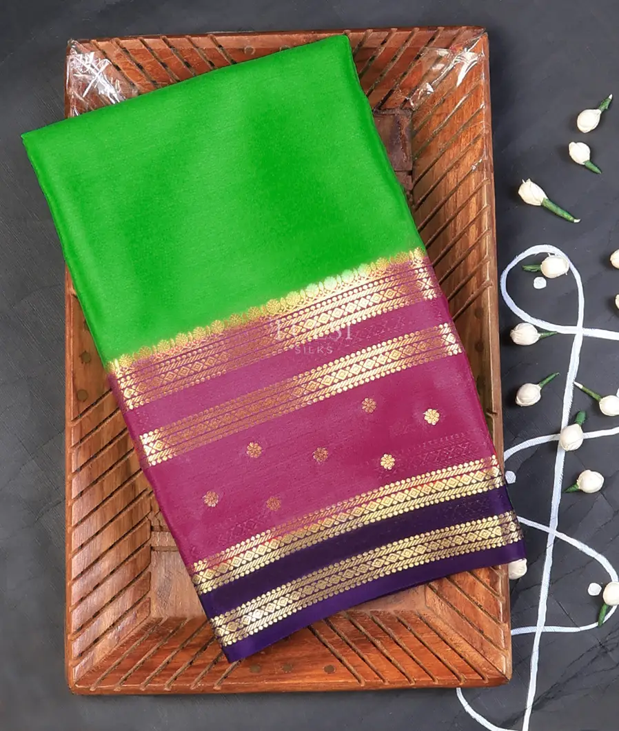 Green Mysore Silk Saree T742722-image