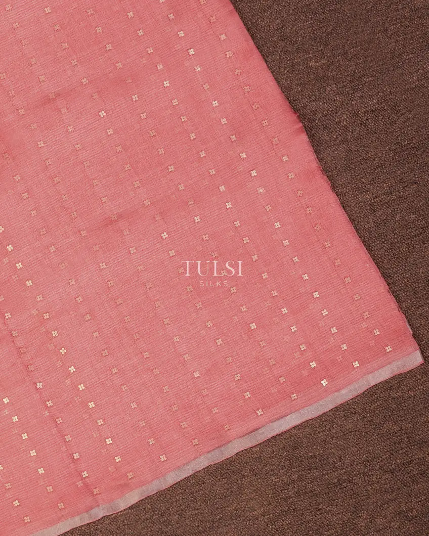 Pink Handwoven Tissue Organza Saree T740574-image