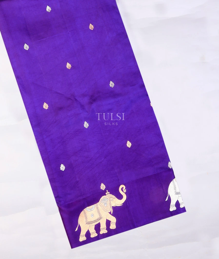 Purple Banaras Silk Saree T732294-image