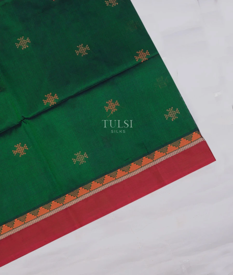 Green Silk Cotton Saree T745632-image