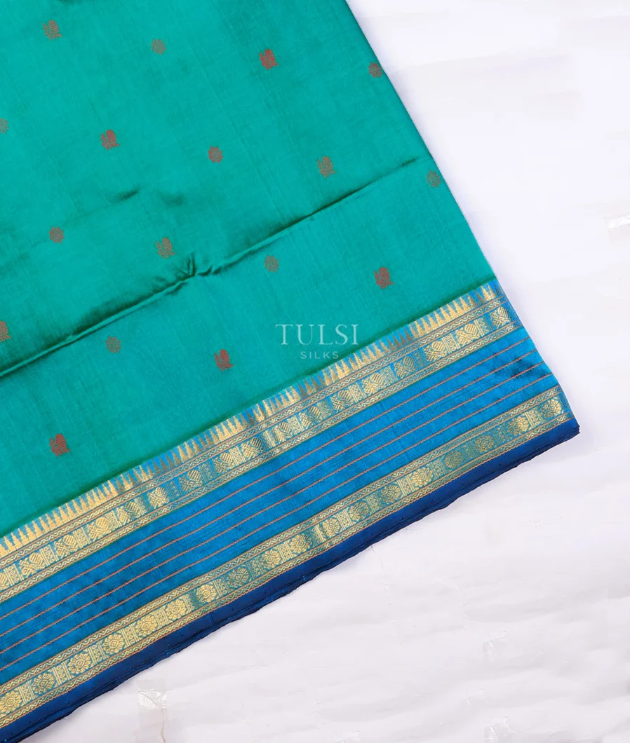 Blue Silk Cotton Saree T745612-image
