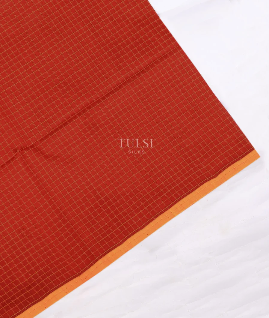 Red Silk Cotton Saree T745642-image