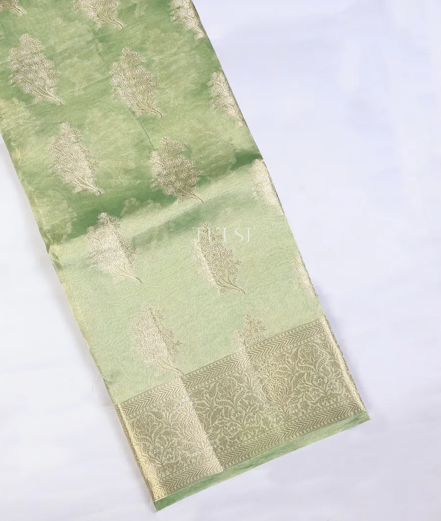Green Banaras Tissue Organza Saree T743757-image