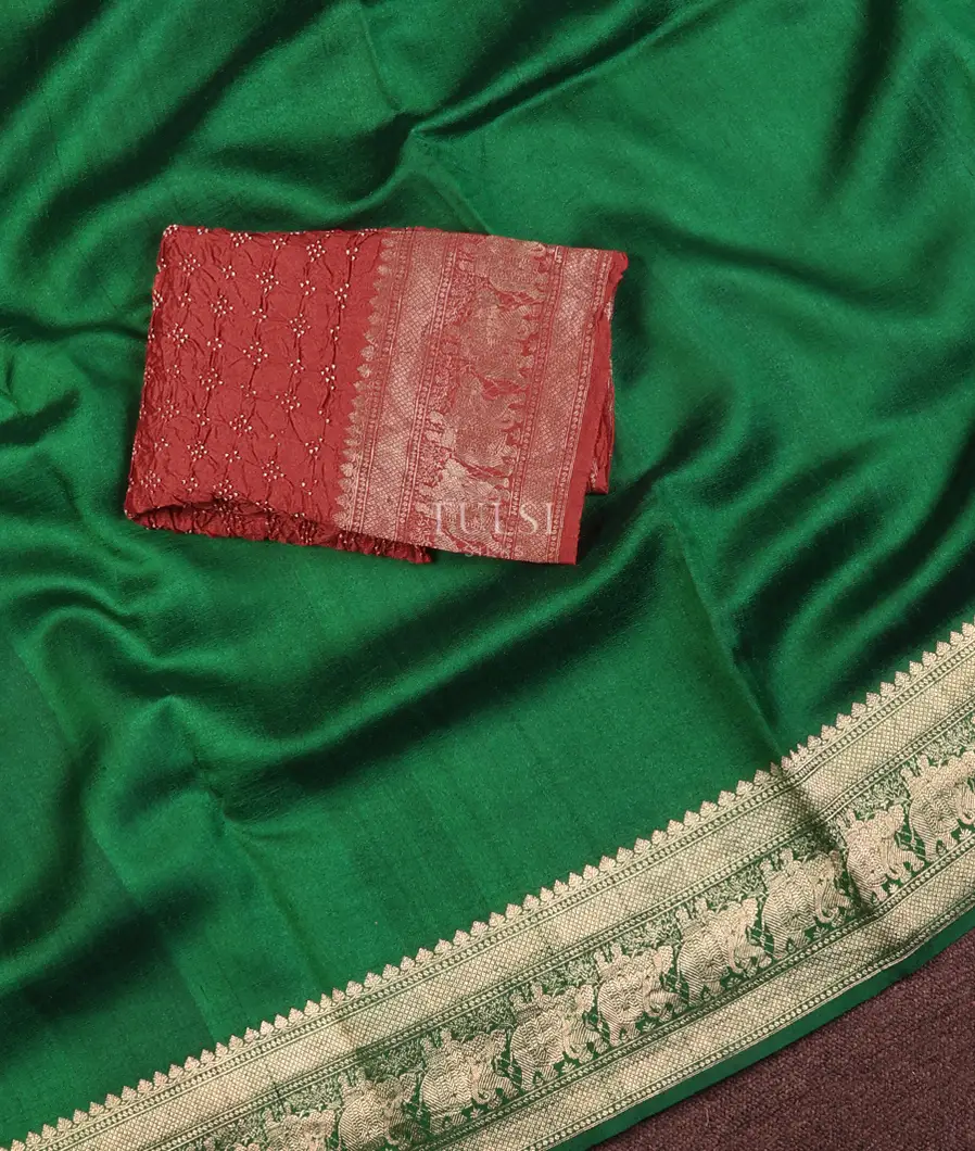 bottle-green-banaras-tussar-saree-t729357-t729357-d