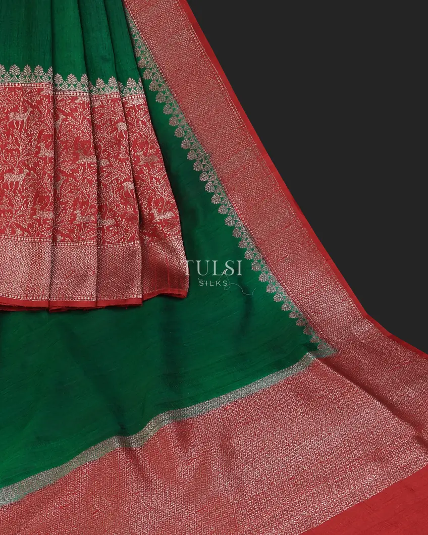 bottle-green-banaras-tussar-saree-t747552-t747552-d