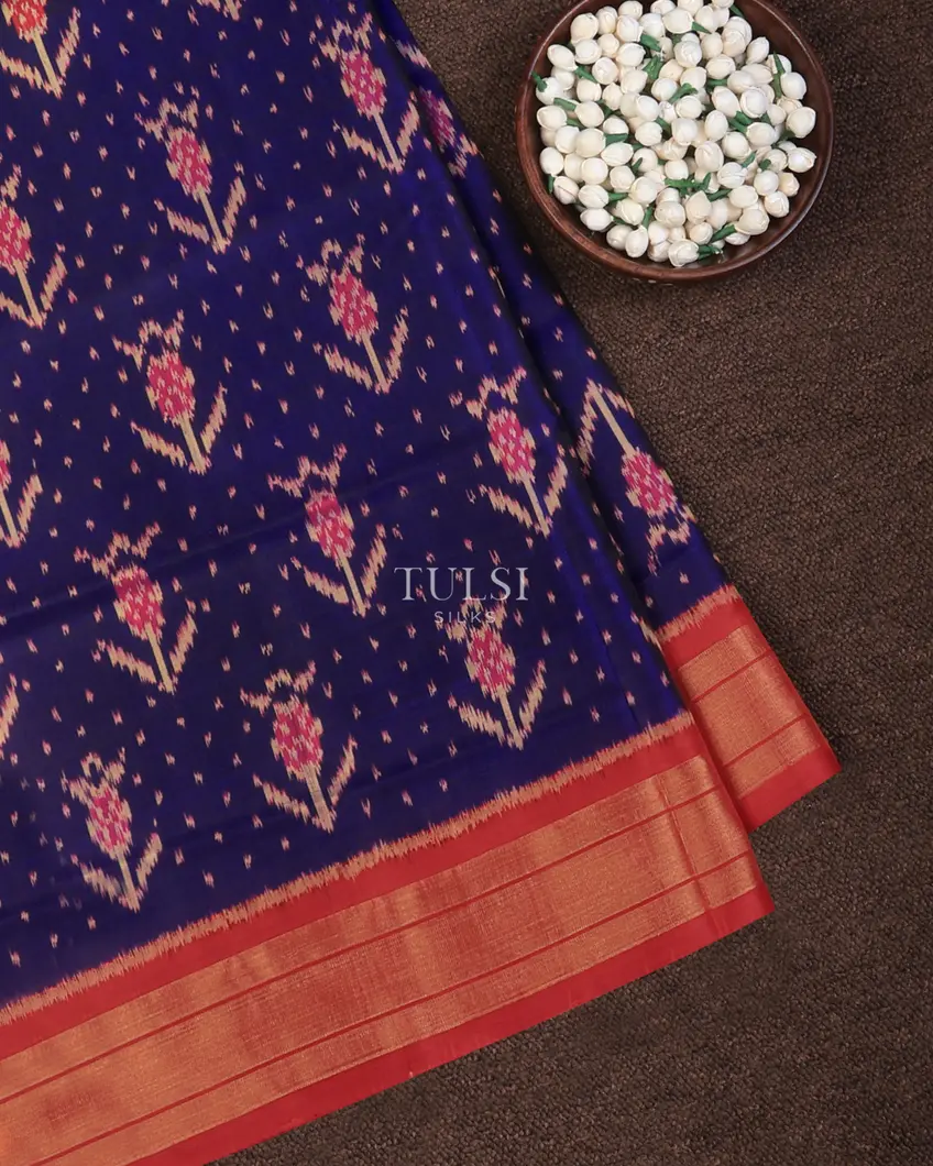 Blue Patola Silk Saree T747663-image