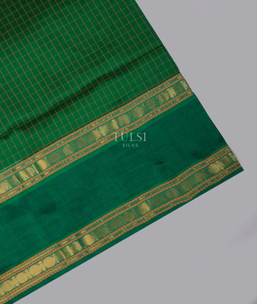 Green Silk Cotton Saree T715316-1-image