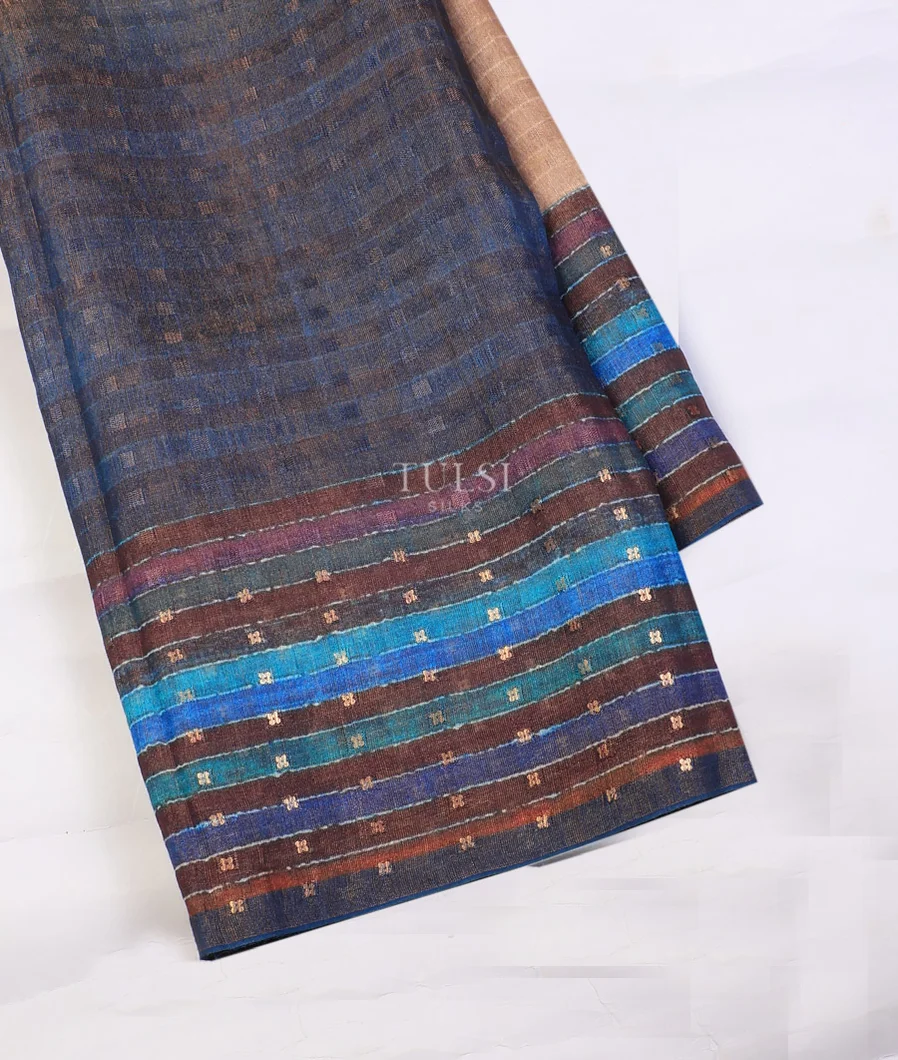 Multicolour Tissue Tussar Saree T740923-image
