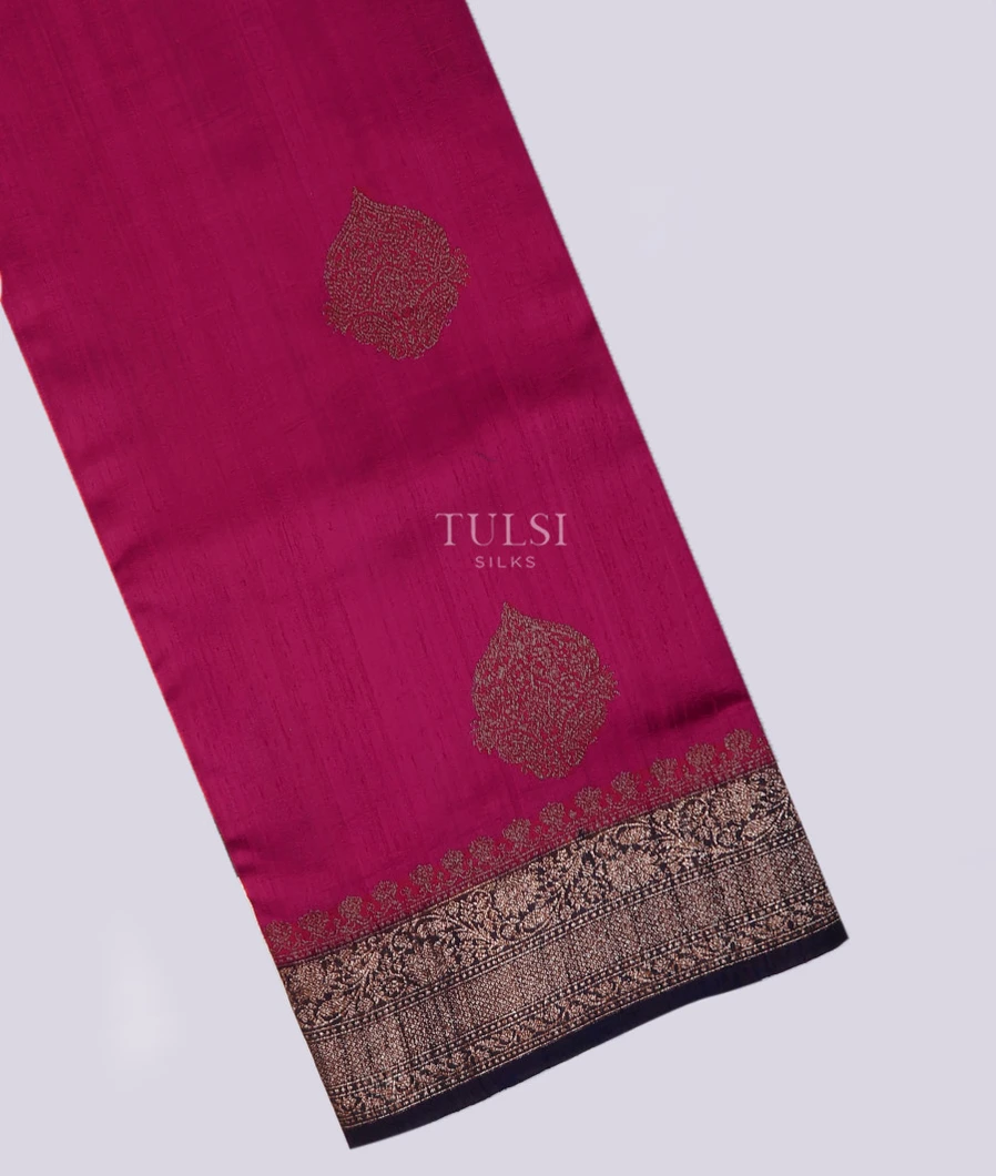 Pink Banaras Tussar Saree T698420-image