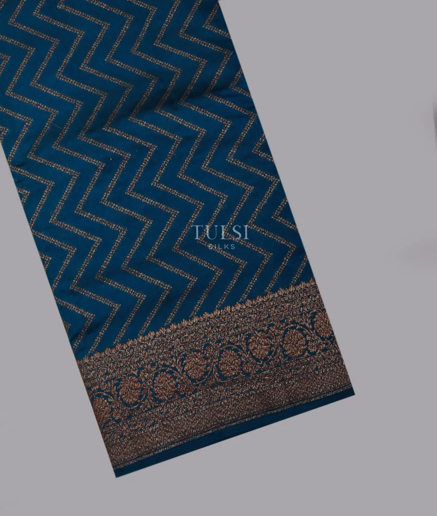 Blue Banaras Silk Saree T746283-image