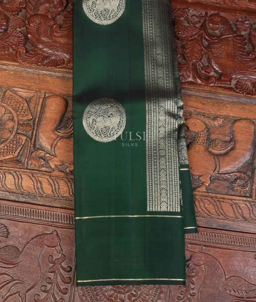 Bottle Green Kanjivaram Silk Saree T745689-image