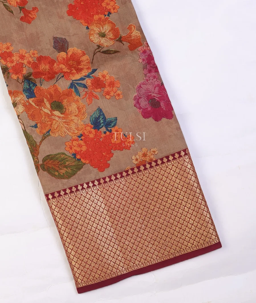 Brown Chaniya Silk Saree T738426-image