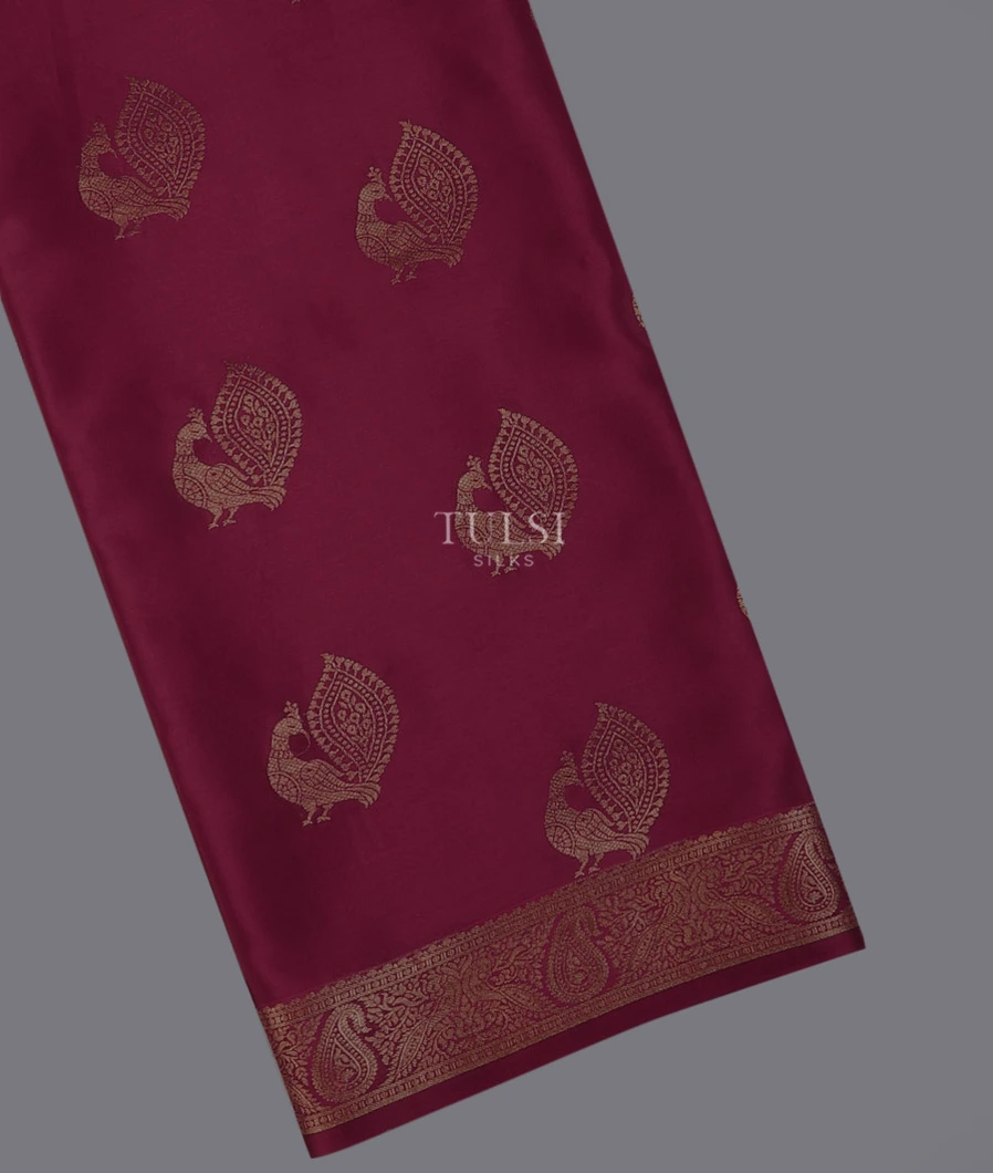 Maroon Mysore Crepe Silk Saree T675491-image