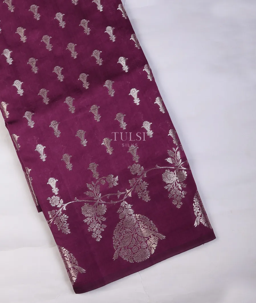 Purple Chaniya Silk Saree T735346-image