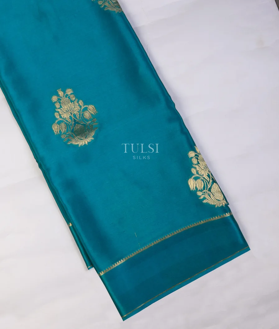 Blue Mysore Silk Saree T741497-image