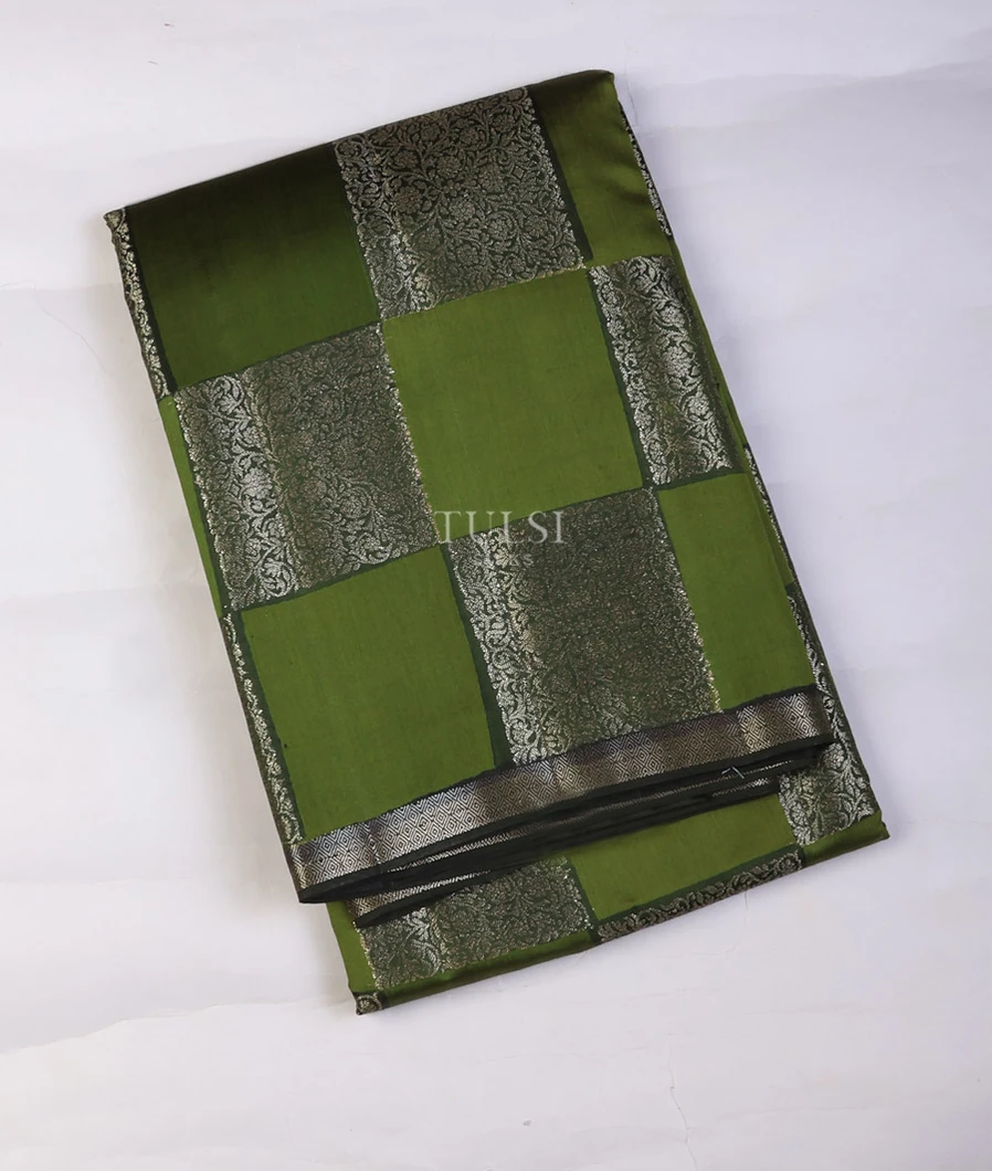 Green Chaniya Silk Saree T746969-image