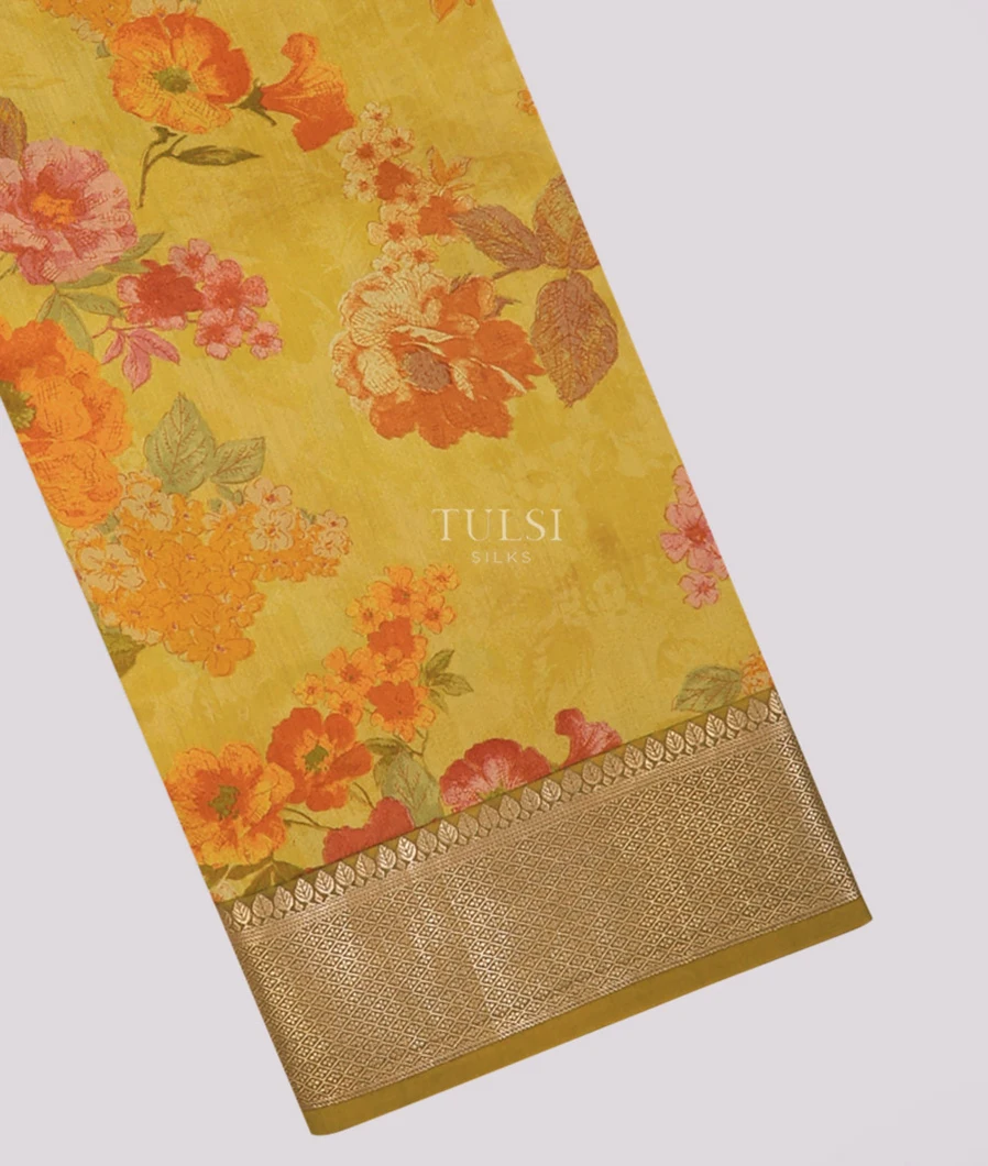 Yellow Chaniya Silk Saree T738415-image