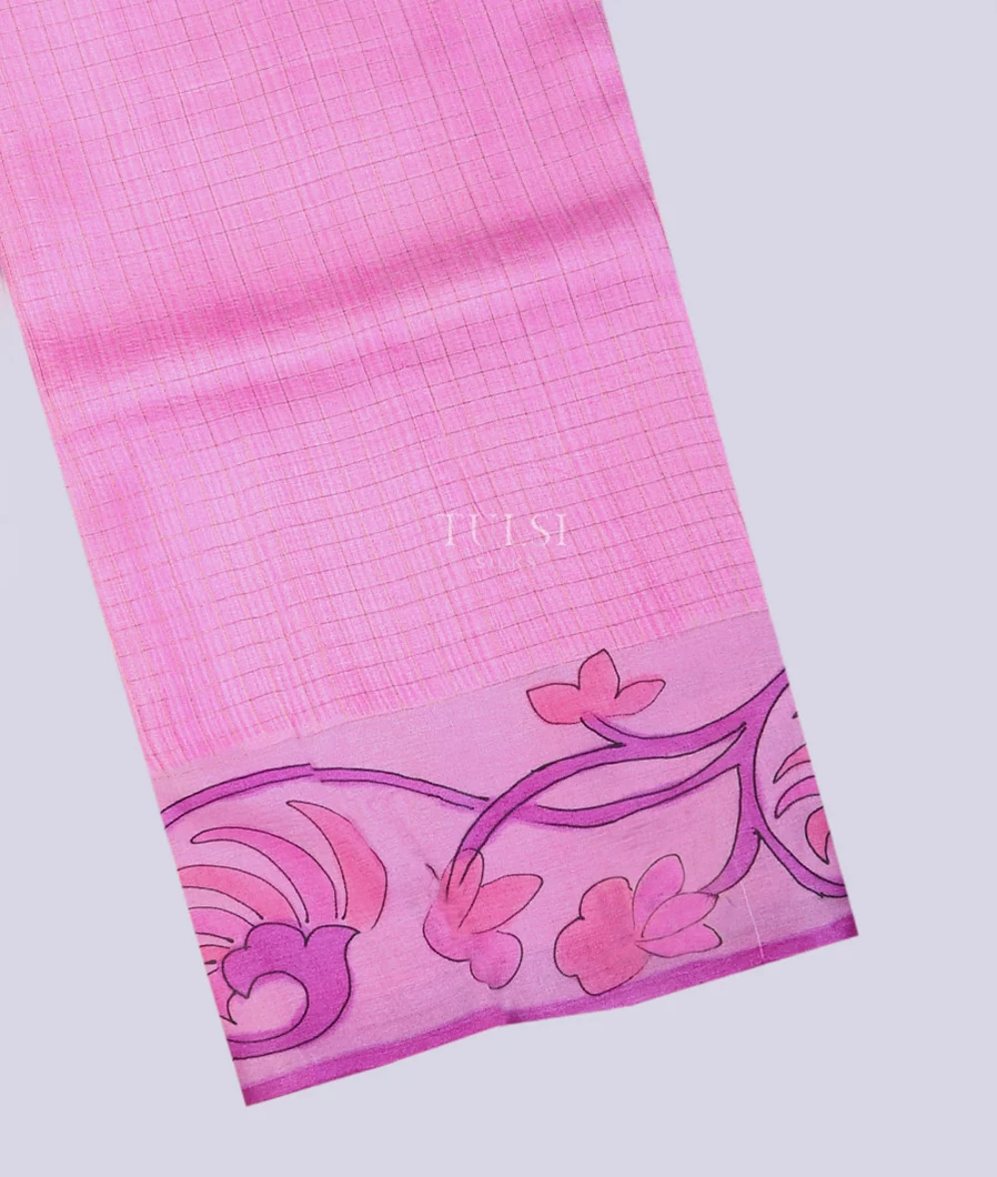 Pink Tussar Printed Saree T739590-image
