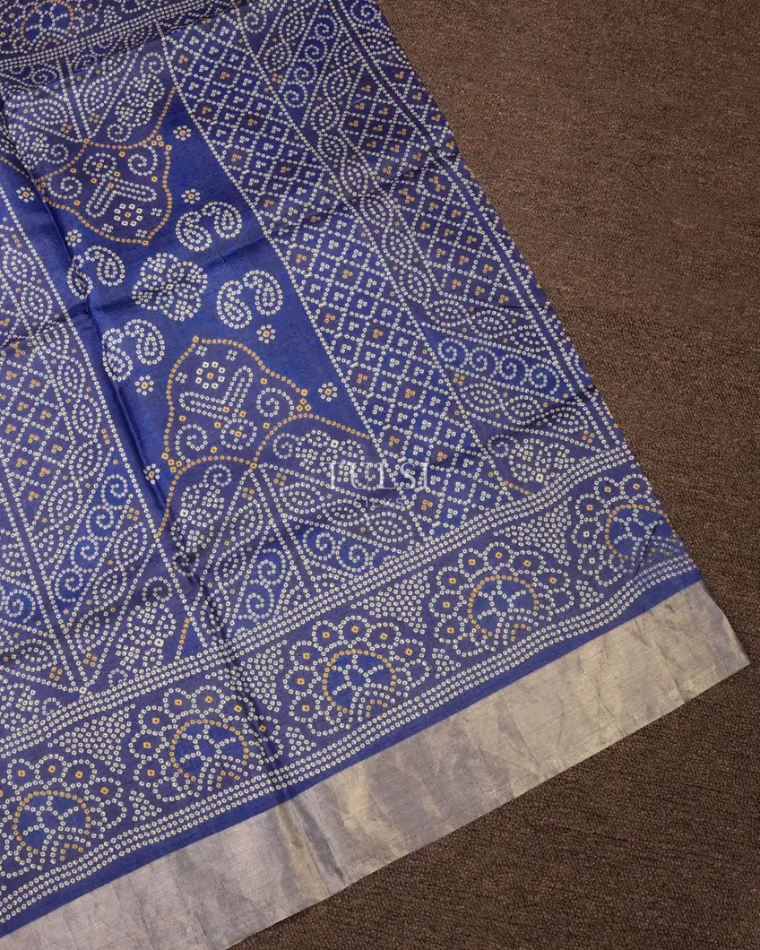 Blue Tussar Printed Saree T749347-image