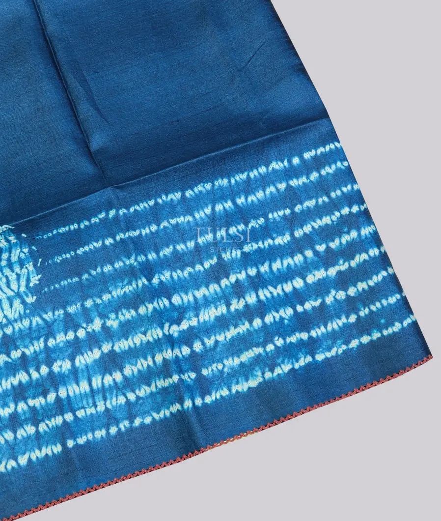 Blue Tussar Printed Saree T694739-image