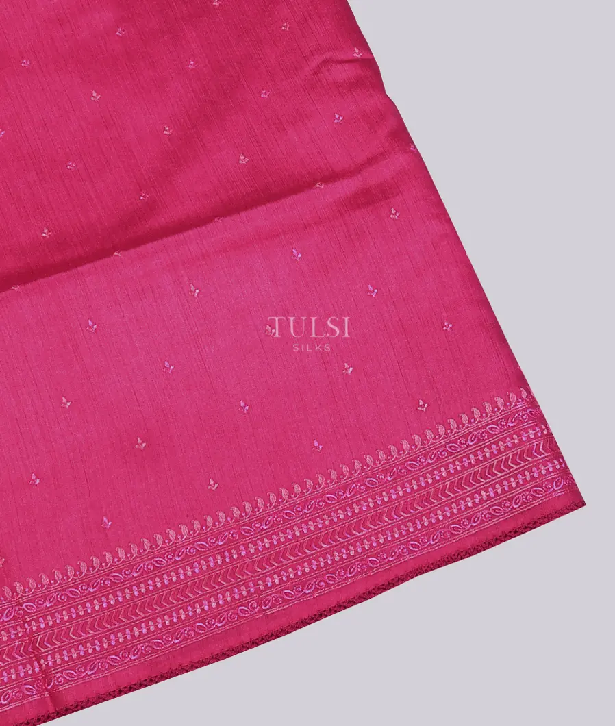 Pink Tussar Embroidery Saree T739052-image