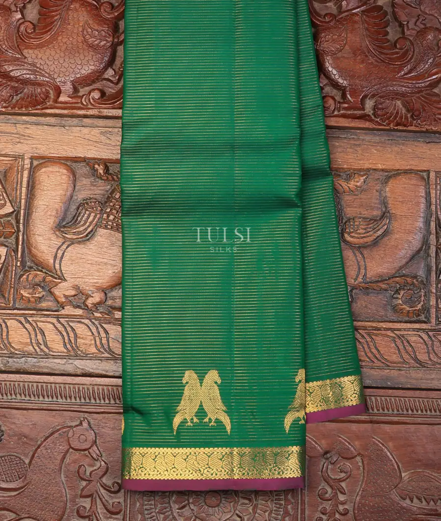 Bottle Green Kanjivaram Silk Saree T746694-image