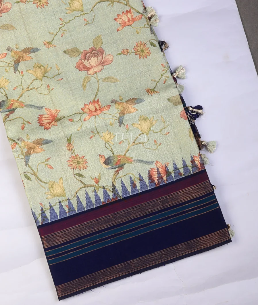 Multicolour Tussar Printed Saree T746779-image