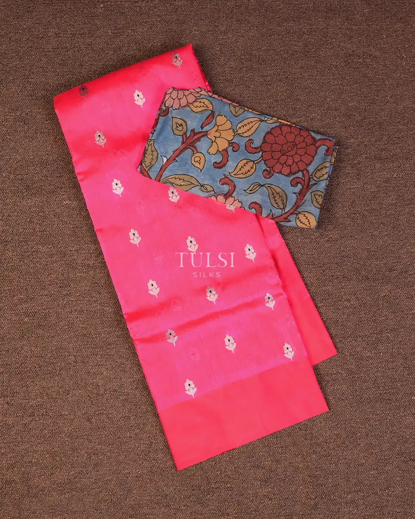 Rani Pink Chanderi Silk Saree T749829-image