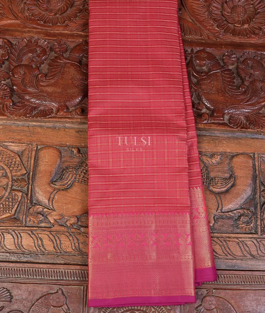 Reddish Pink Soft Silk Saree T730740-image