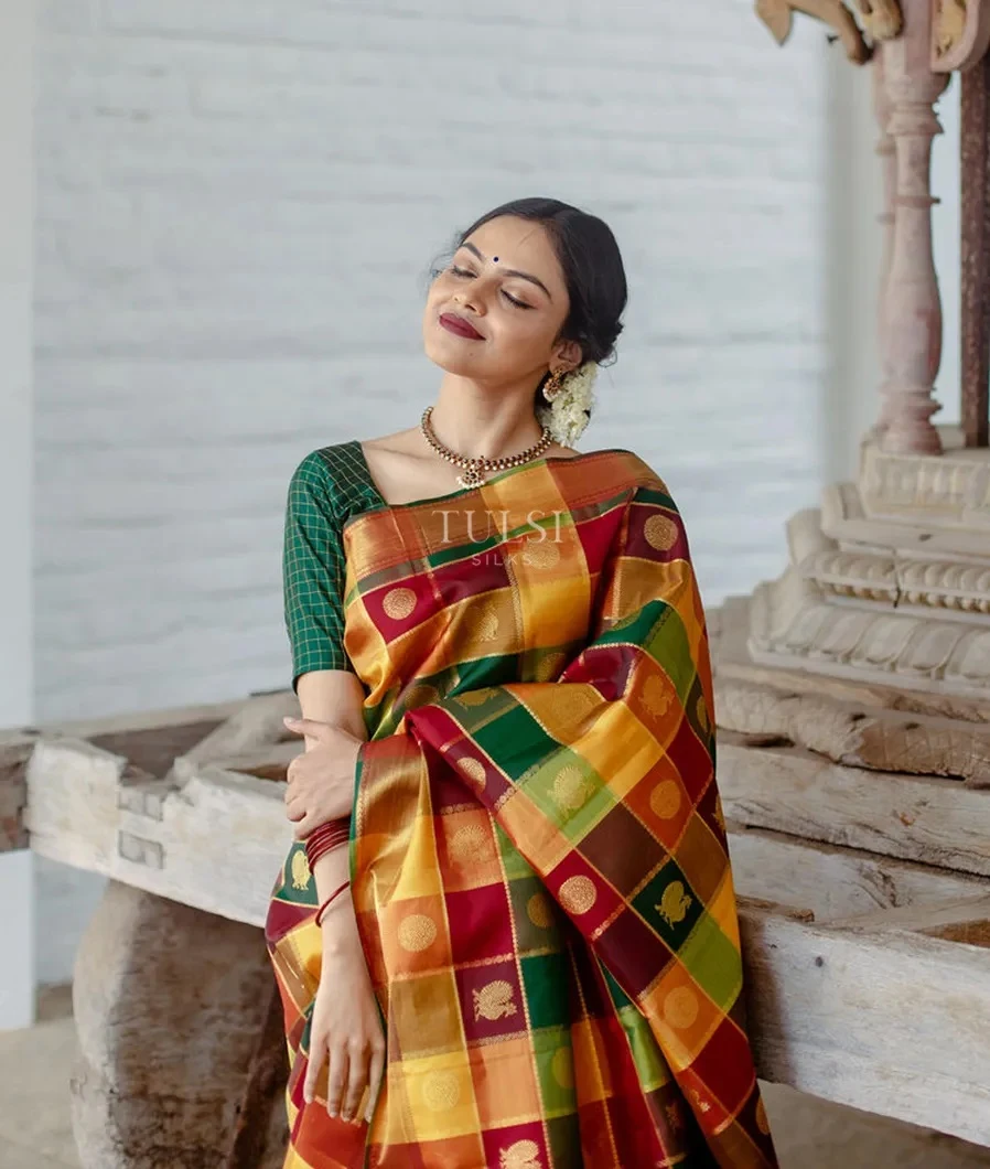 Multicolour Kanjivaram Silk Saree T741296-image