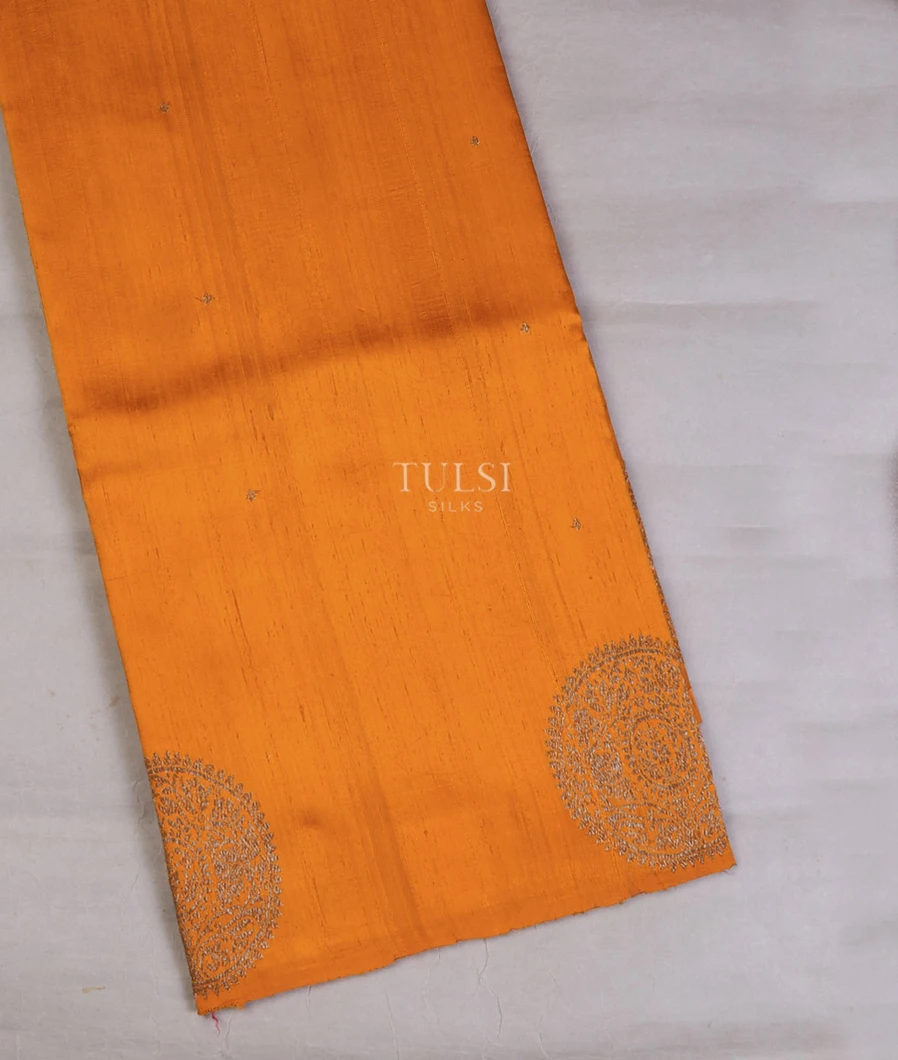 Yellow Banaras Tussar Saree T747401-image