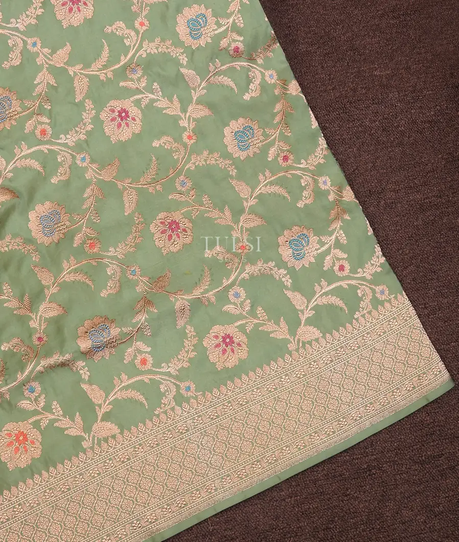 Light Green Banaras Silk Saree T748038-image