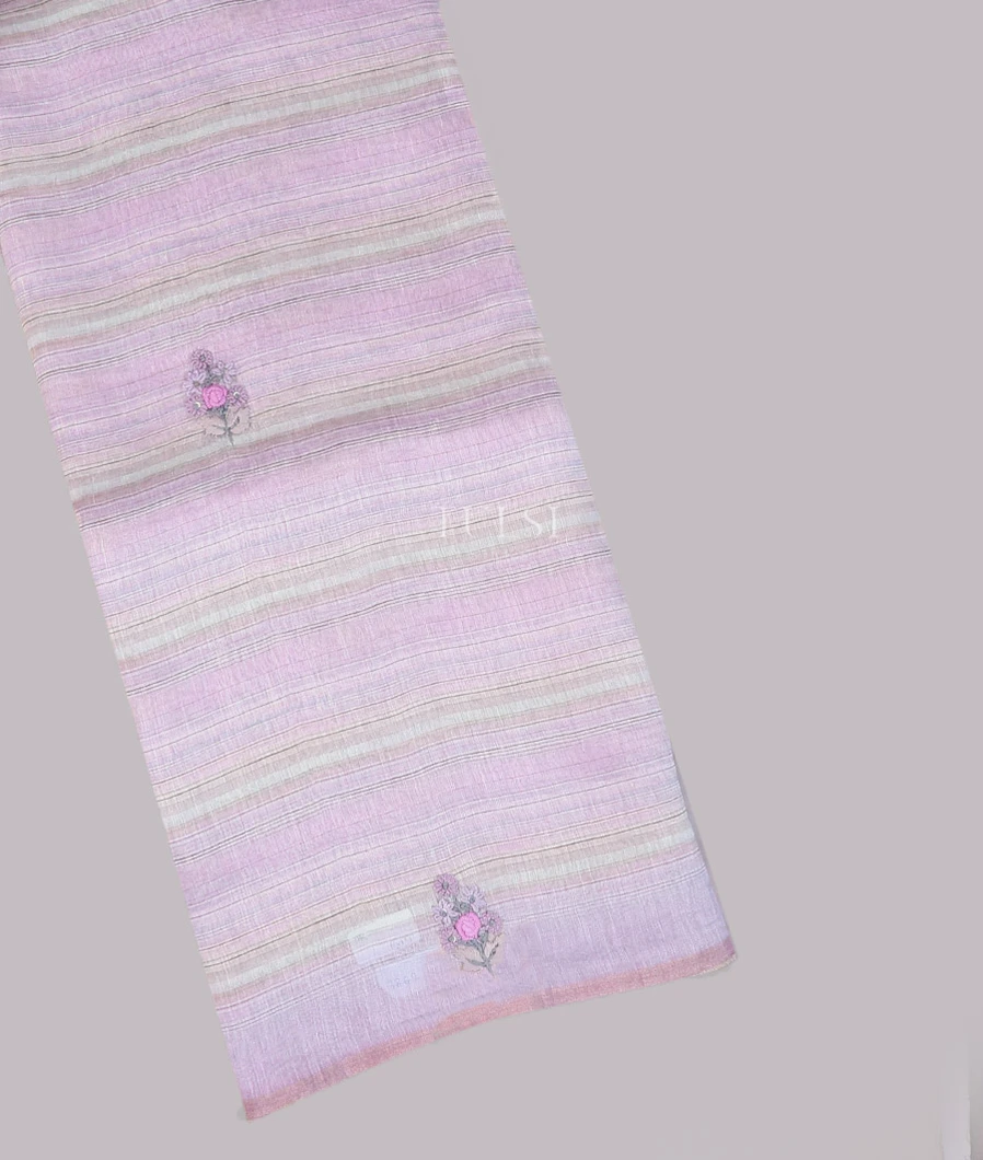 Multicolour Linen Embroidery Saree T747993-image