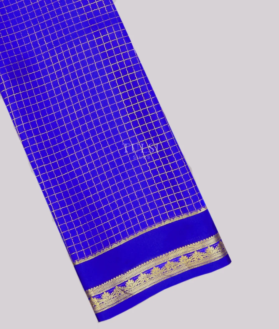 Blue Mysore crepe Silk saree T742741-image