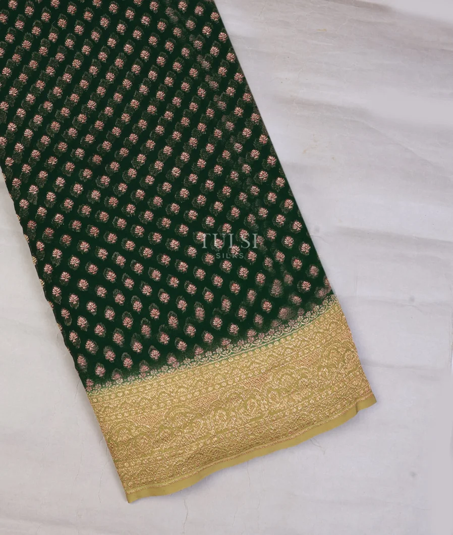 Green Banaras Georgette Silk Saree T746173-image