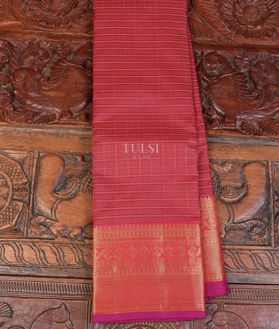 Reddish Pink Soft Silk Saree T736763-image