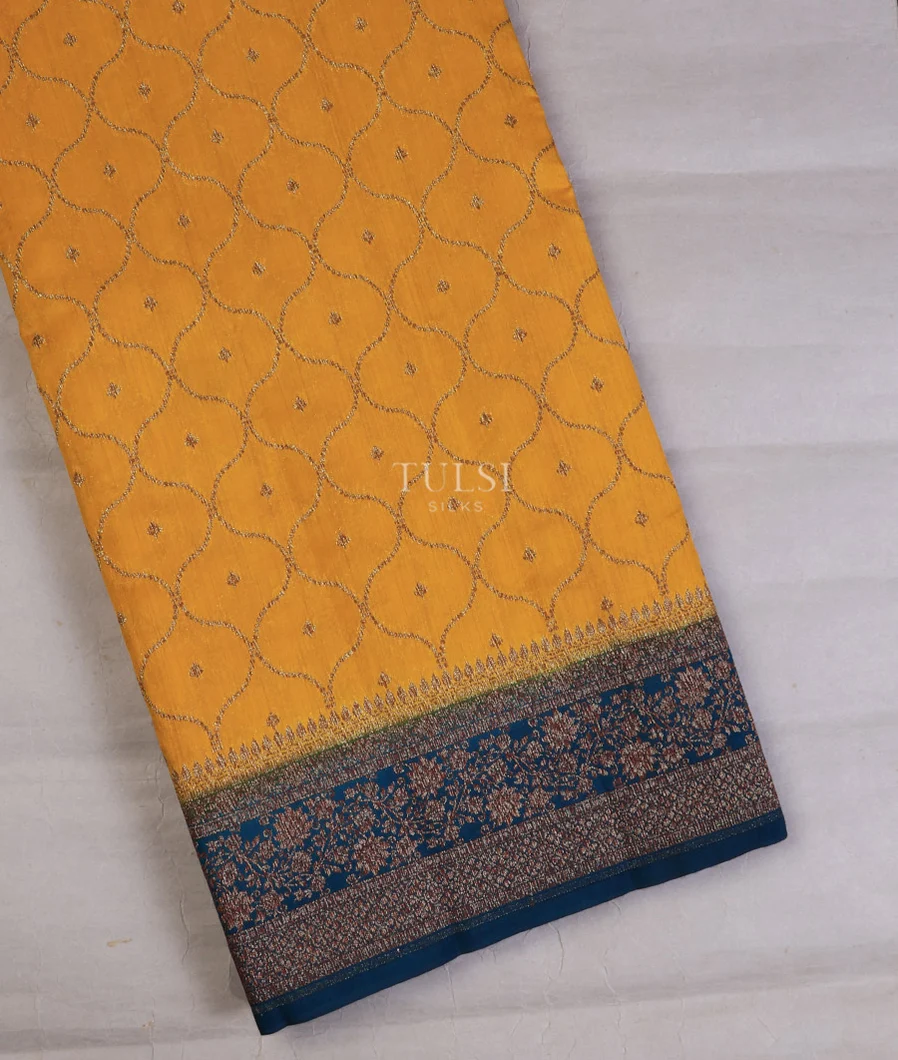 Yellow Banaras Silk Saree T746020-image