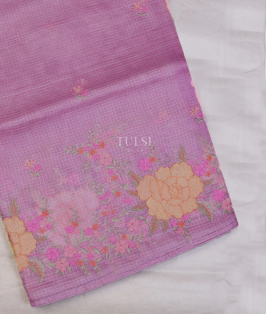 Pink Silk Kota Embroidery Saree T691978-1-image