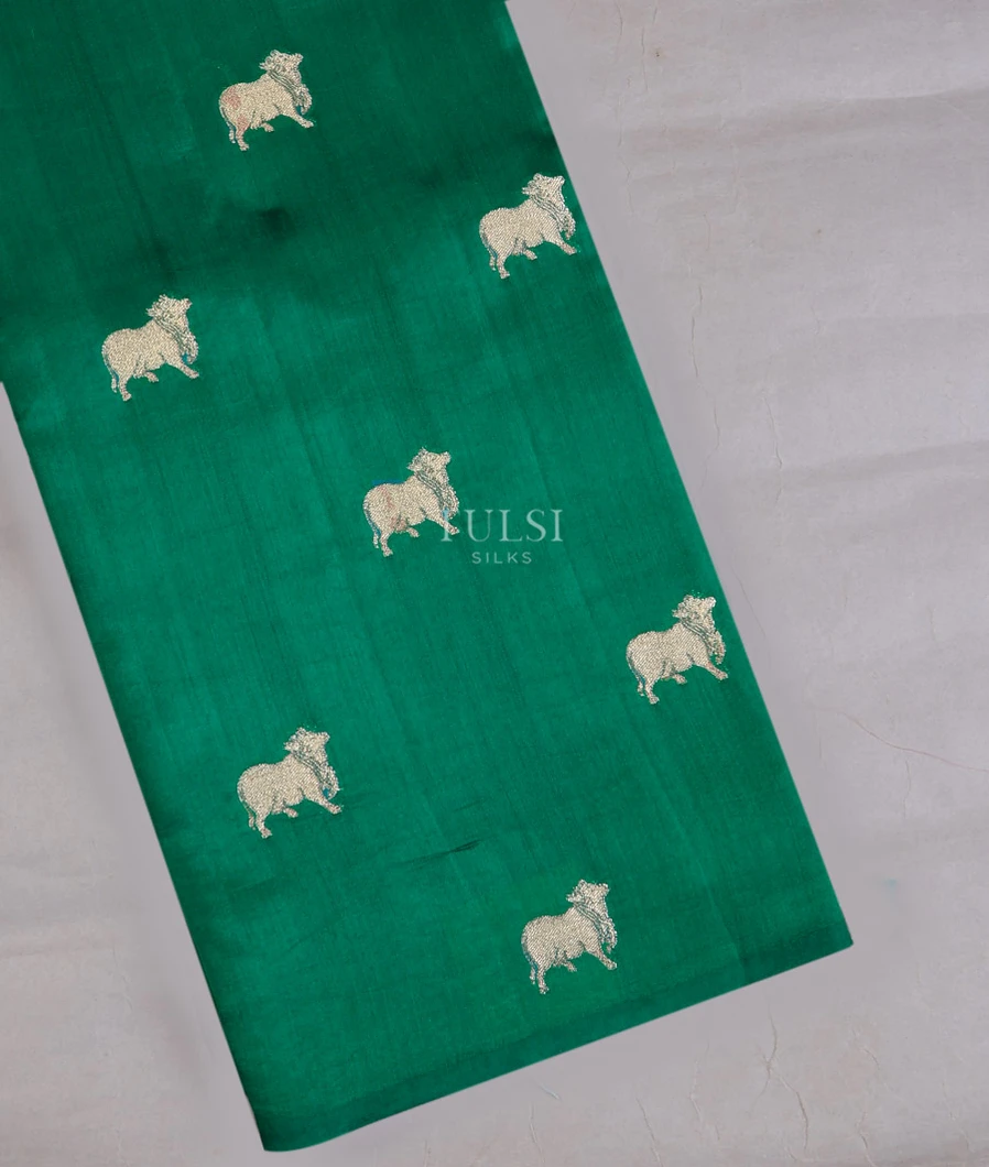Bluish Green Chaniya Silk Saree T747008-image