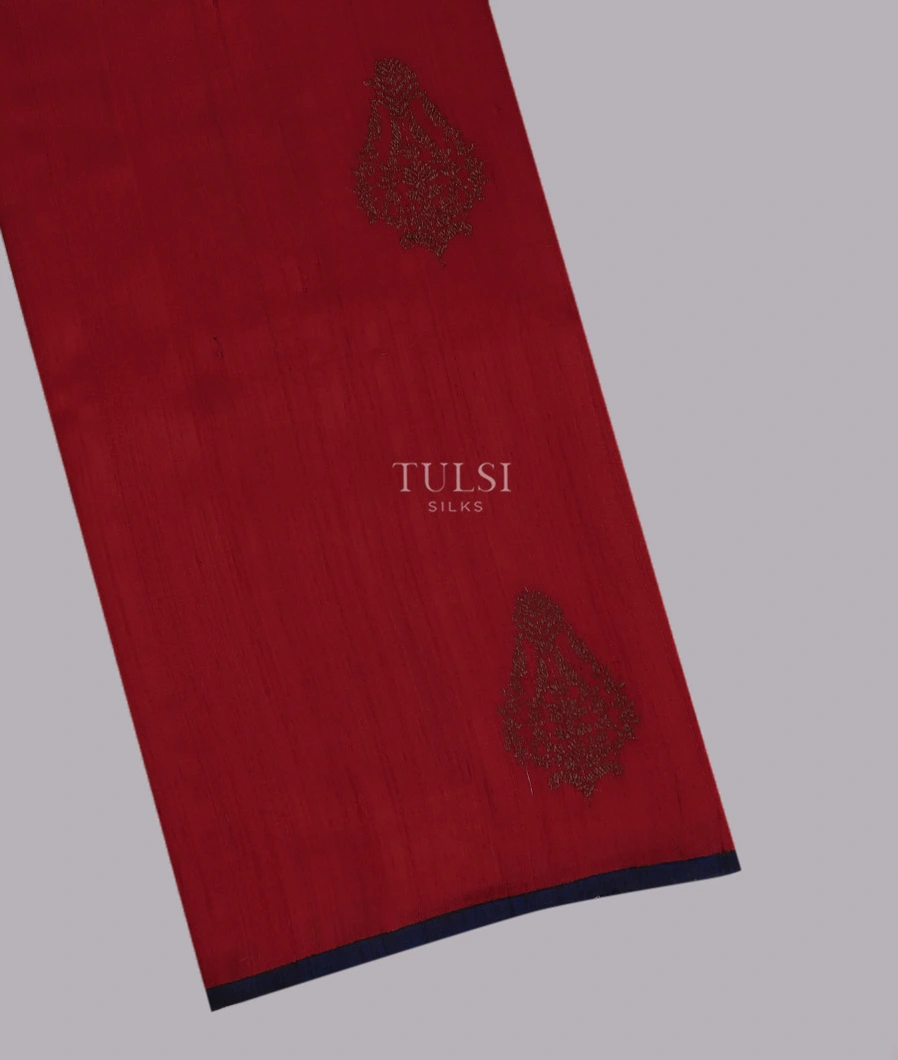 Red Banaras Tussar Saree T749898-image