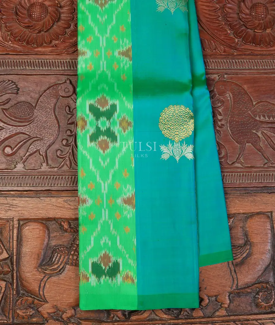 Greenish Blue Kanjivaram Silk Saree T749941-image